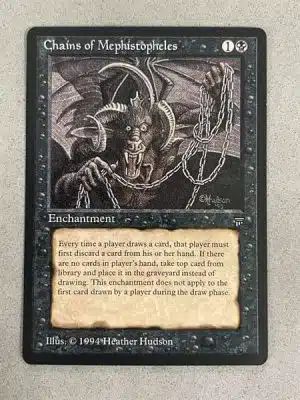mtg drawing with no cards in library Flubs, the Fool Chains of Mephistopheles MTG Proxy