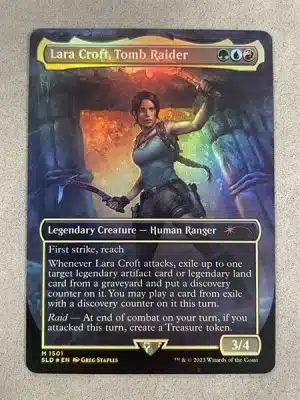 lara croft mtg card Magic The Gathering, Secret Lair: Secret Lair x Tomb Raider  Monster Games if you attacked this turn Lara Croft, Tomb Raider MTG