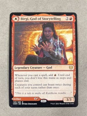 Birgi, God of Storytelling // Harnfel, Horn of Bounty