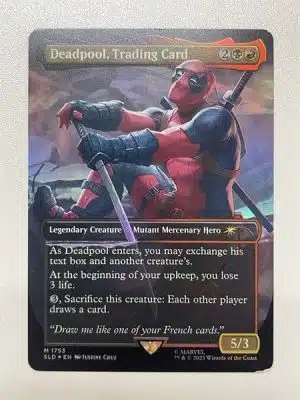 deadpool the trading card mtg Print Deadpool, as an Proxy you may exchange his text box and another creatures Deadpool, Trading Card [Rainbow Foil]