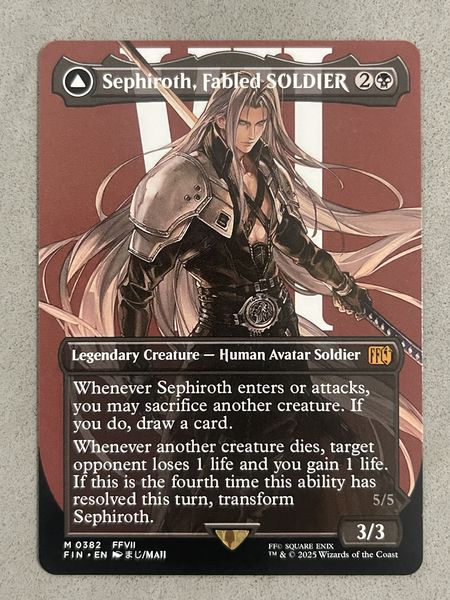 385SEPFINN-1 Sephiroth, Fabled SOLDIER // Sephiroth, One-Winged Angel